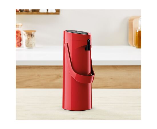 Термос Tefal Ponza Pump, 1.9л, пластик, скло, червоний (K3140314), изображение 10 Термос Tefal Ponza Pump, 1.9л, пластик, скло, червоний (K3140314), изображение 10