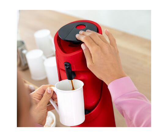 Термос Tefal Ponza Pump, 1.9л, пластик, скло, червоний (K3140314), изображение 7 Термос Tefal Ponza Pump, 1.9л, пластик, скло, червоний (K3140314), изображение 7