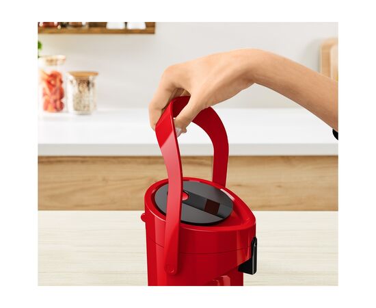 Термос Tefal Ponza Pump, 1.9л, пластик, скло, червоний (K3140314), изображение 8 Термос Tefal Ponza Pump, 1.9л, пластик, скло, червоний (K3140314), изображение 8