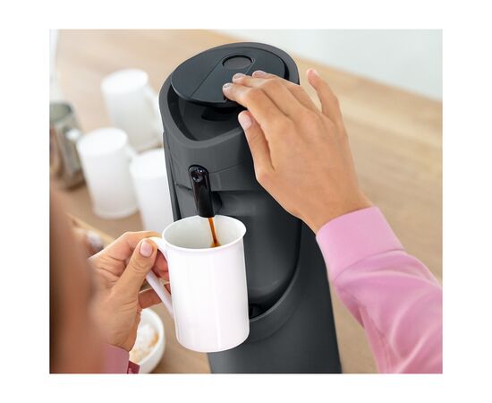 Термос Tefal Ponza Pump, 1.9л, пластик, скло, чорний (K3140114), изображение 7 Термос Tefal Ponza Pump, 1.9л, пластик, скло, чорний (K3140114), изображение 7