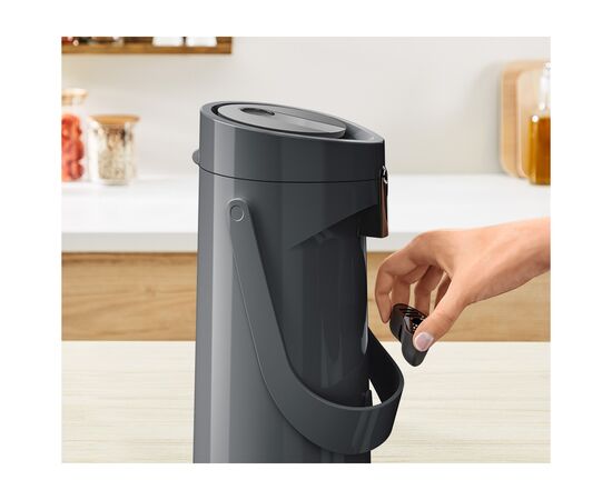 Термос Tefal Ponza Pump, 1.9л, пластик, скло, чорний (K3140114), изображение 9 Термос Tefal Ponza Pump, 1.9л, пластик, скло, чорний (K3140114), изображение 9