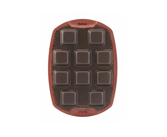 Форма для випікання Tefal PerfectBake, 10 форм, квадратний, 21х29см, алюміній, коричневий (J5734502), зображення 5 Форма для випікання Tefal PerfectBake, 10 форм, квадратний, 21х29см, алюміній, коричневий (J5734502), зображення 5