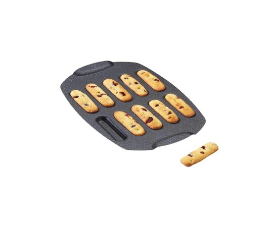 Форма для выпечки Tefal PerfectBake, 10 форм, прямокутний 21х29см, алюміній, коричневий (J5734302), изображение 4 Форма для выпечки Tefal PerfectBake, 10 форм, прямокутний 21х29см, алюміній, коричневий (J5734302), изображение 4