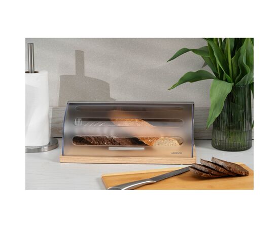 Хлібниця Ardesto Gemini 39х27х15см, дерево, пластик, нержавіюча сталь (AR0914GB), зображення 11 Хлібниця Ardesto Gemini 39х27х15см, дерево, пластик, нержавіюча сталь (AR0914GB), зображення 11