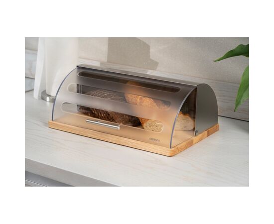Хлібниця Ardesto Gemini 39х27х15см, дерево, пластик, нержавіюча сталь (AR0914GB), зображення 2 Хлібниця Ardesto Gemini 39х27х15см, дерево, пластик, нержавіюча сталь (AR0914GB), зображення 2