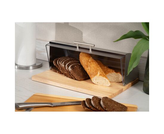 Хлібниця Ardesto Gemini 39х27х15см, дерево, пластик, нержавіюча сталь (AR0914GB), зображення 9 Хлібниця Ardesto Gemini 39х27х15см, дерево, пластик, нержавіюча сталь (AR0914GB), зображення 9
