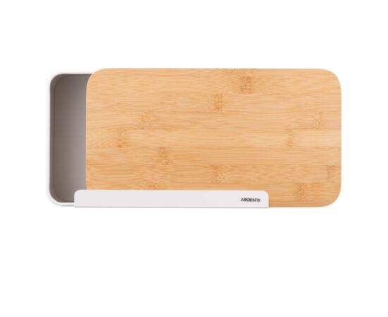 Хлебница Ardesto Midori 33х13х18см, метал, бамбук, білий (AR0914WB), изображение 8 Хлебница Ardesto Midori 33х13х18см, метал, бамбук, білий (AR0914WB), изображение 8