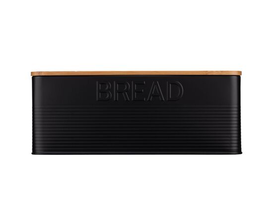 Хлебница Ardesto Midori 33х18х12см, метал, бамбук, чорний (AR0912BB), изображение 5