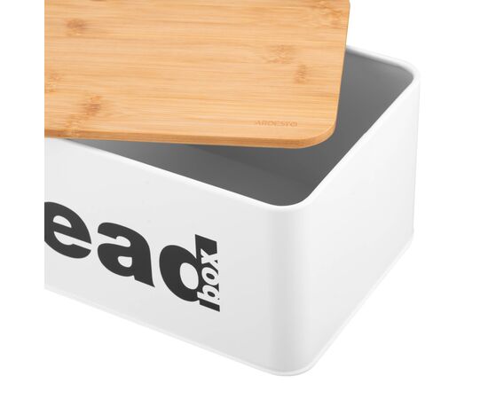 Хлебница Ardesto Midori 33х18х13см, метал, бамбук, білий (AR0912WB), изображение 10 Хлебница Ardesto Midori 33х18х13см, метал, бамбук, білий (AR0912WB), изображение 10