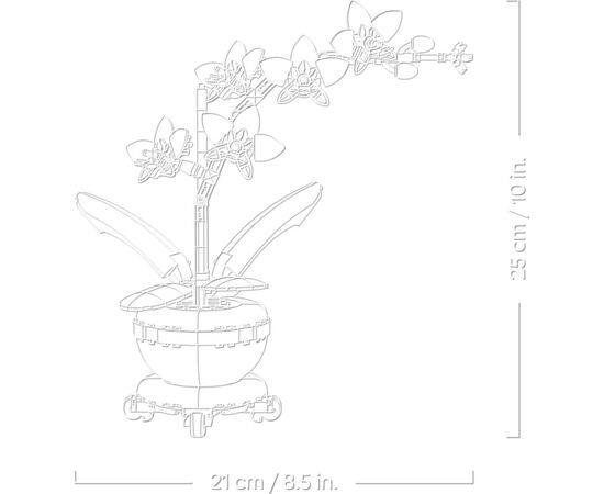 Конструктор LEGO Botanicals Міні орхідея (10343), зображення 6 Конструктор LEGO Botanicals Міні орхідея (10343), зображення 6