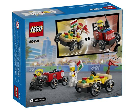 Конструктор LEGO City Пицца-авто против пожарной машины Набор гонок (60458), изображение 5 Конструктор LEGO City Пицца-авто против пожарной машины Набор гонок (60458), изображение 5