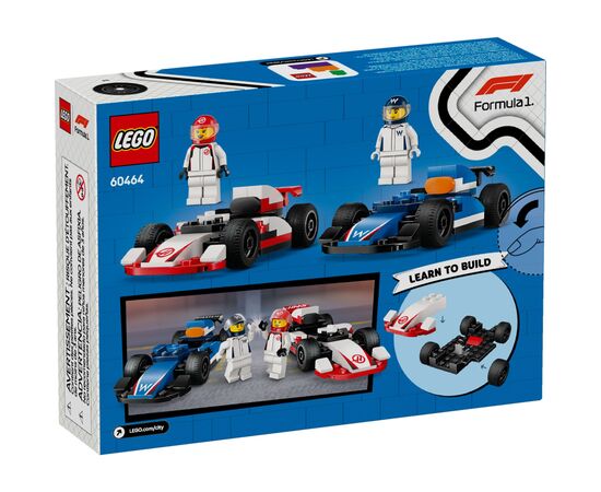 Конструктор LEGO City Автомобили для гонок F1 команд Williams Racing и Haas F1 (60464), изображение 6 Конструктор LEGO City Автомобили для гонок F1 команд Williams Racing и Haas F1 (60464), изображение 6