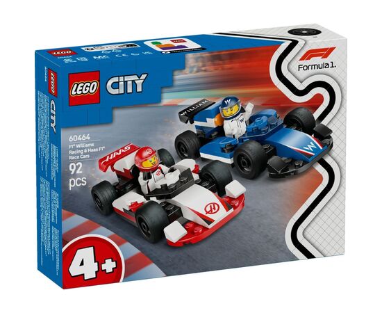 Конструктор LEGO City Автомобілі для перегонів F1 команд Williams Racing та Haas F1 (60464)