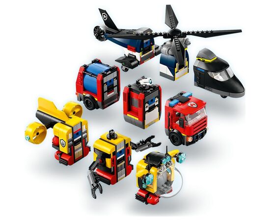 Конструктор LEGO City Ремікс вертольотів, пожежних машин і підводних човнів (60462), зображення 4