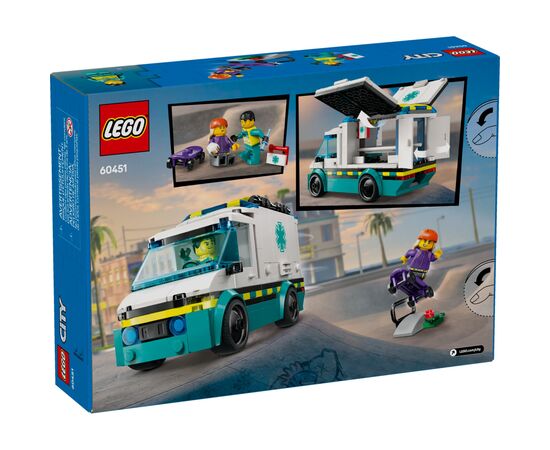 Конструктор LEGO City Скорая помощь (60451), изображение 7 Конструктор LEGO City Скорая помощь (60451), изображение 7