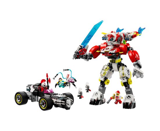 Конструктор LEGO DREAMZzz Робот-тигр Купера та Хот-род авто Зеро (71497), зображення 2 Конструктор LEGO DREAMZzz Робот-тигр Купера та Хот-род авто Зеро (71497), зображення 2
