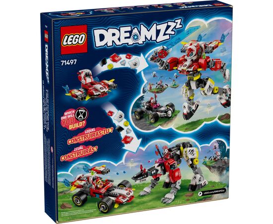 Конструктор LEGO DREAMZzz Робот-тигр Купера та Хот-род авто Зеро (71497), зображення 7 Конструктор LEGO DREAMZzz Робот-тигр Купера та Хот-род авто Зеро (71497), зображення 7