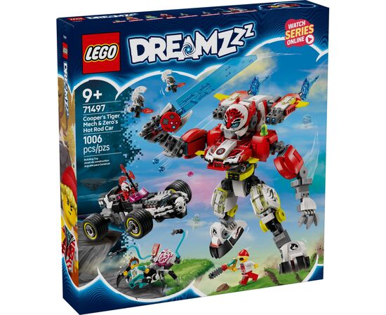 Конструктор LEGO DREAMZzzzz Робот-тигр Купера и Хот-род авто Зеро (71497)