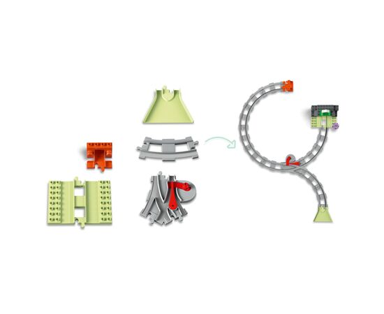 Конструктор LEGO DUPLO Town Дополнительный набор. Железнодорожный тоннель и пути (10425), изображение 6 Конструктор LEGO DUPLO Town Дополнительный набор. Железнодорожный тоннель и пути (10425), изображение 6