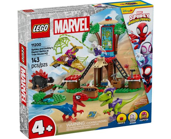 Конструктор LEGO Spidey Битва Паука и раптора Гобби в штаб-доме на дереве (11200)