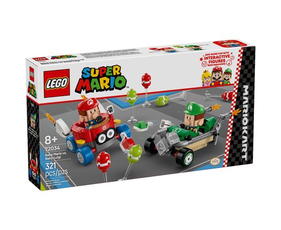 Конструктор LEGO Super Mario Mario Kart – Baby Mario vs. Baby Luigi (72034)