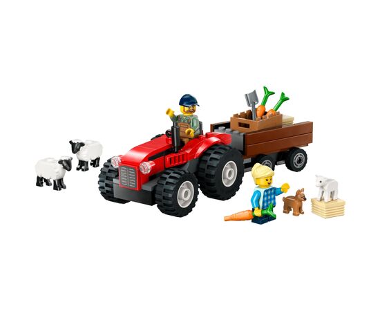 Конструктор LEGO City Красный фермерский трактор с прицепом и овцами (60461), изображение 2 Конструктор LEGO City Красный фермерский трактор с прицепом и овцами (60461), изображение 2