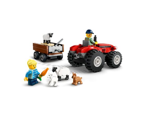 Конструктор LEGO City Красный фермерский трактор с прицепом и овцами (60461), изображение 3 Конструктор LEGO City Красный фермерский трактор с прицепом и овцами (60461), изображение 3