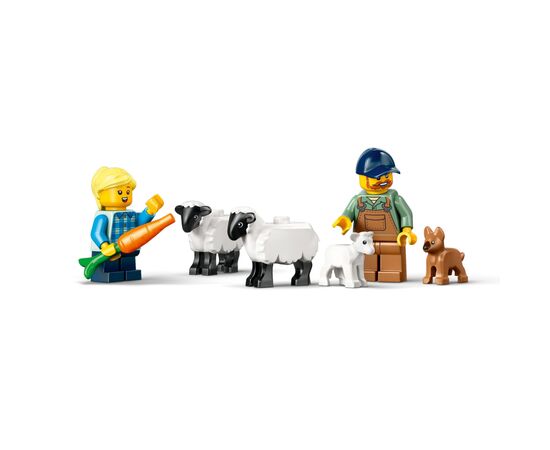 Конструктор LEGO City Красный фермерский трактор с прицепом и овцами (60461), изображение 6 Конструктор LEGO City Красный фермерский трактор с прицепом и овцами (60461), изображение 6