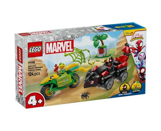 Конструктор LEGO Spidey Гонки на электромобилях с динозаврами (11198)