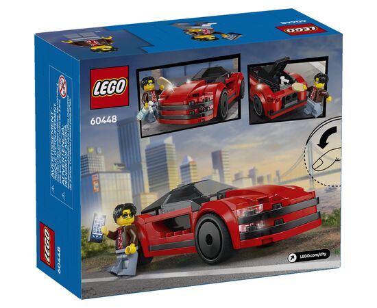 Конструктор LEGO City Червоний спортивний автомобіль (60448), зображення 8 Конструктор LEGO City Червоний спортивний автомобіль (60448), зображення 8