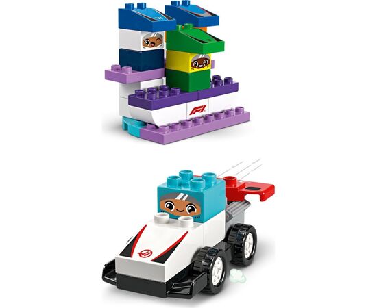 Конструктор LEGO DUPLO Town Автомобили для гонок и пилоты команд Формулы-1 (10445), изображение 4 Конструктор LEGO DUPLO Town Автомобили для гонок и пилоты команд Формулы-1 (10445), изображение 4