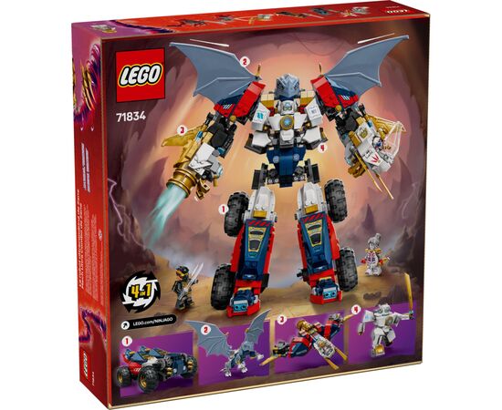 Конструктор LEGO Ninjago Ультраоб''єднувальний робот Зейна (71834), зображення 10 Конструктор LEGO Ninjago Ультраоб''єднувальний робот Зейна (71834), зображення 10