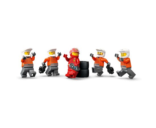 Конструктор LEGO City Піт-стоп і піт-екіпаж F1 з болідом Ferrari (60443), зображення 7 Конструктор LEGO City Піт-стоп і піт-екіпаж F1 з болідом Ferrari (60443), зображення 7