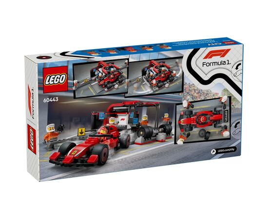 Конструктор LEGO City Піт-стоп і піт-екіпаж F1 з болідом Ferrari (60443), зображення 8 Конструктор LEGO City Піт-стоп і піт-екіпаж F1 з болідом Ferrari (60443), зображення 8