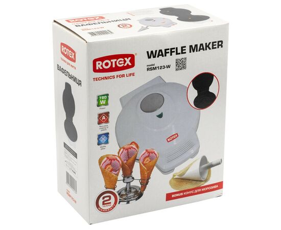 Вафельница Rotex RSM123-W, изображение 3 Вафельница Rotex RSM123-W, изображение 3