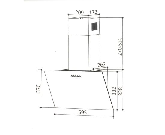 Вытяжка кухонная Interline TEFFI SLIM BL A/60/GL/PB, изображение 4 Вытяжка кухонная Interline TEFFI SLIM BL A/60/GL/PB, изображение 4