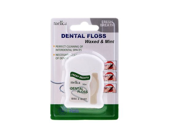 Зубна нитка Melica Dental Floss Waxed & Mint 50 м (4770416002481)