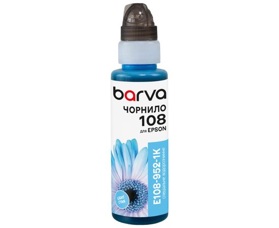Чернила Barva Epson 108 100 мл, Light Cyan, флакон OneKey (1K) (E108-952-1K)