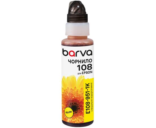 Чернила Barva Epson 108 100 мл, Yellow, флакон OneKey (1K) (E108-951-1K)