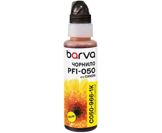Чернила Barva Canon PFI-050 100мл, Pigm., флакон OneKey, Yellow (C050-966-1K)