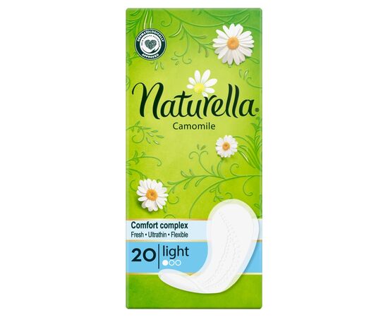 Ежедневные прокладки Naturella Сamomile Light 20 шт. (4015400240310), изображение 2 Ежедневные прокладки Naturella Сamomile Light 20 шт. (4015400240310), изображение 2