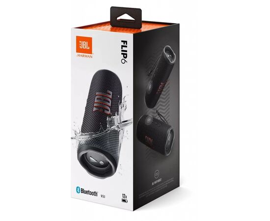 Акустична система JBL Flip 6 Black (JBLFLIP6BLKEU), зображення 10 Акустична система JBL Flip 6 Black (JBLFLIP6BLKEU), зображення 10