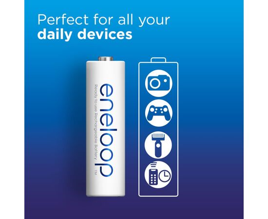 Аккумулятор Panasonic AA Eneloop 2000mAh NI-MH * 2 (BK-3MCDE/2CP), изображение 3 Аккумулятор Panasonic AA Eneloop 2000mAh NI-MH * 2 (BK-3MCDE/2CP), изображение 3
