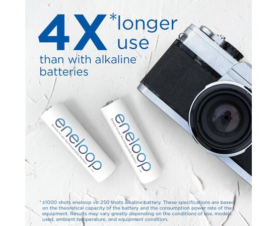 Аккумулятор Panasonic AA Eneloop 2000mAh NI-MH * 2 (BK-3MCDE/2CP), изображение 4 Аккумулятор Panasonic AA Eneloop 2000mAh NI-MH * 2 (BK-3MCDE/2CP), изображение 4