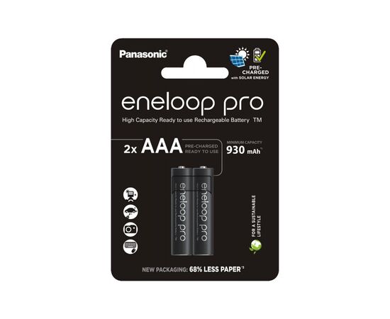 Аккумулятор Panasonic AAA Eneloop 930mAh Pro NI-MH * 2 (BK-4HCDE/2CP)