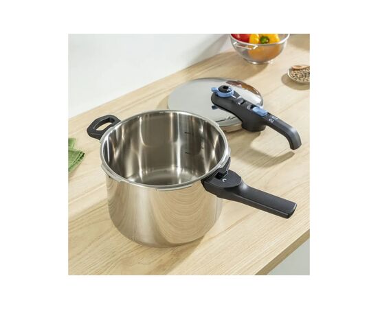 Кастрюля Tefal Secure Trendy, 4л, (скороварка) з паровим кошиком (P2580402), изображение 3 Кастрюля Tefal Secure Trendy, 4л, (скороварка) з паровим кошиком (P2580402), изображение 3
