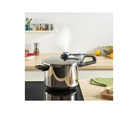 Кастрюля Tefal Secure Trendy, 4л, (скороварка) з паровим кошиком (P2580402), изображение 5 Кастрюля Tefal Secure Trendy, 4л, (скороварка) з паровим кошиком (P2580402), изображение 5