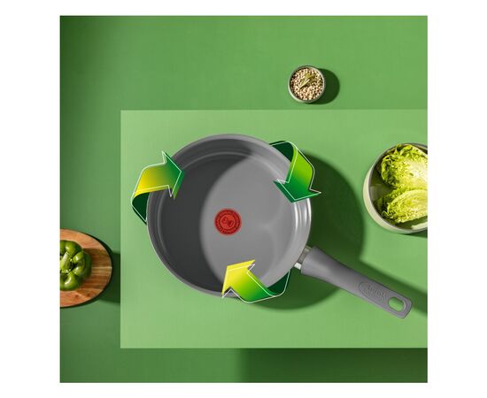 Сотейник Tefal Renewal, 24см, алюміній, бакеліт, скло, сірий (C4263243), изображение 3 Сотейник Tefal Renewal, 24см, алюміній, бакеліт, скло, сірий (C4263243), изображение 3