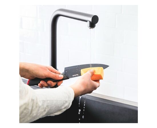 Набір ножів Tefal Fresh Kitchen, дерев'яна колода, 5шт, нержавіюча сталь, чорний (K122S504), зображення 6