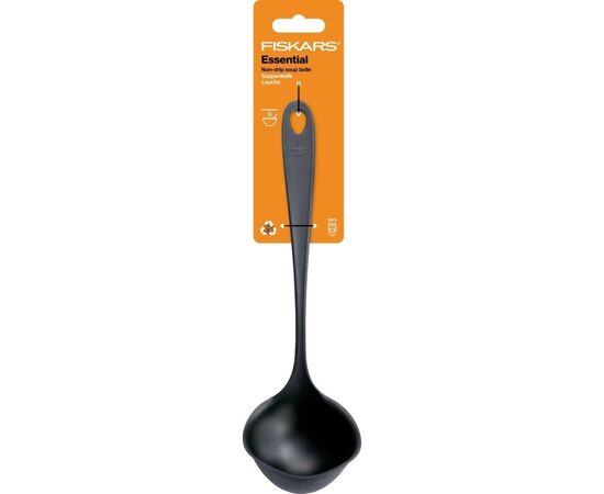 Половник Fiskars Essential, 28см, пластик, чорний (1065594), изображение 5 Половник Fiskars Essential, 28см, пластик, чорний (1065594), изображение 5